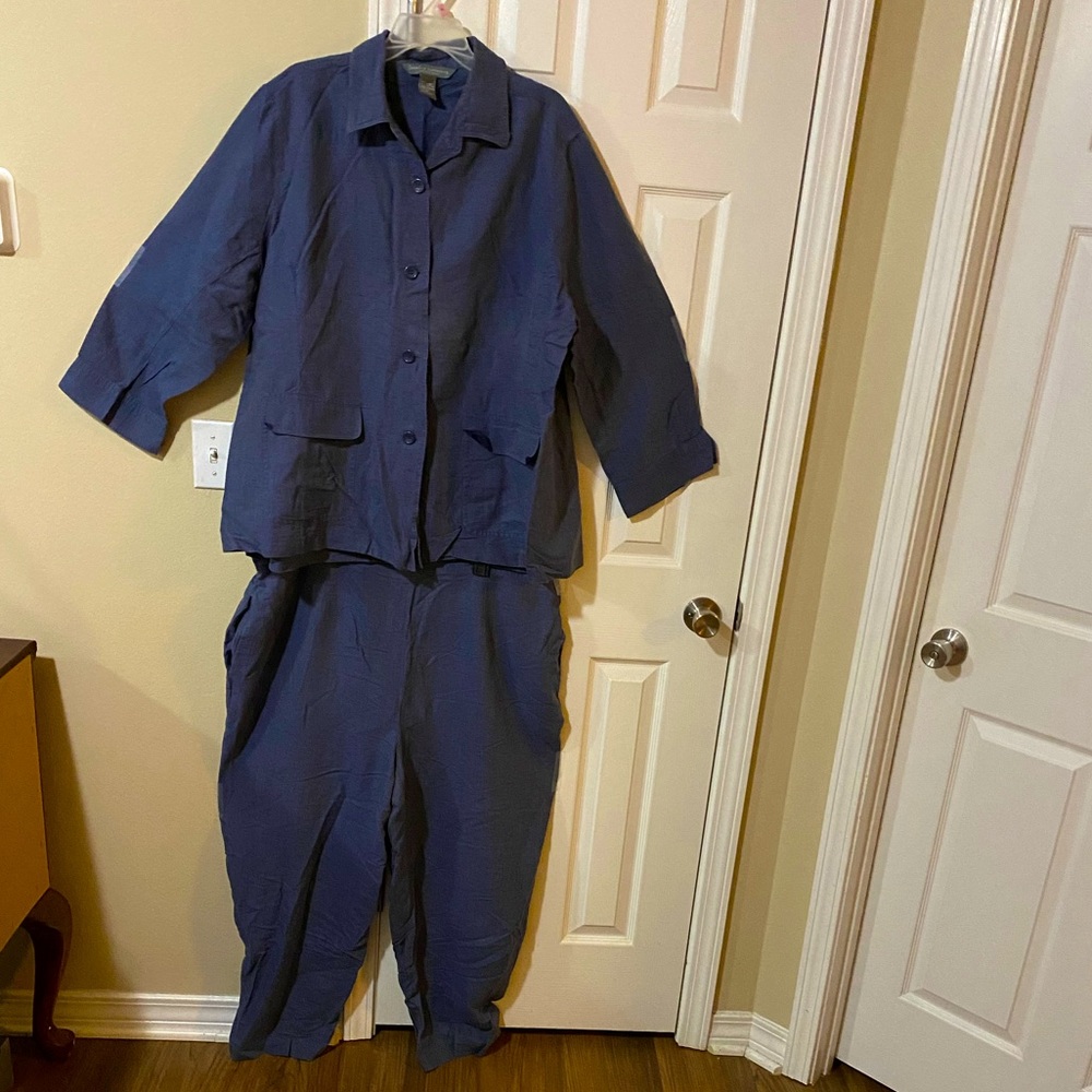 Jessica Holbrook 2 piece pants suit!!! 3X Women Blue🎁😊🎁😊